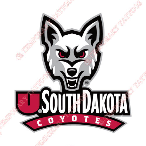 South Dakota Coyotes Customize Temporary Tattoos Stickers NO.6209
